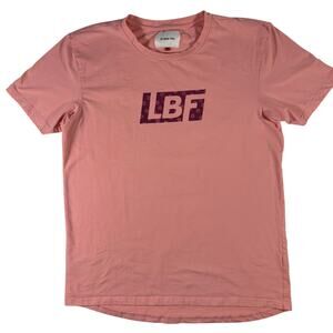 Live Breathe Futbol T-Shirt Men's XL Pink with 'LBF' Soccer Shirt